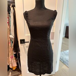 Black linen size xs reformation dress